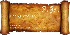 Péchy Zsófia névjegykártya