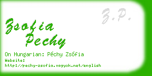 zsofia pechy business card