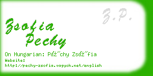 zsofia pechy business card